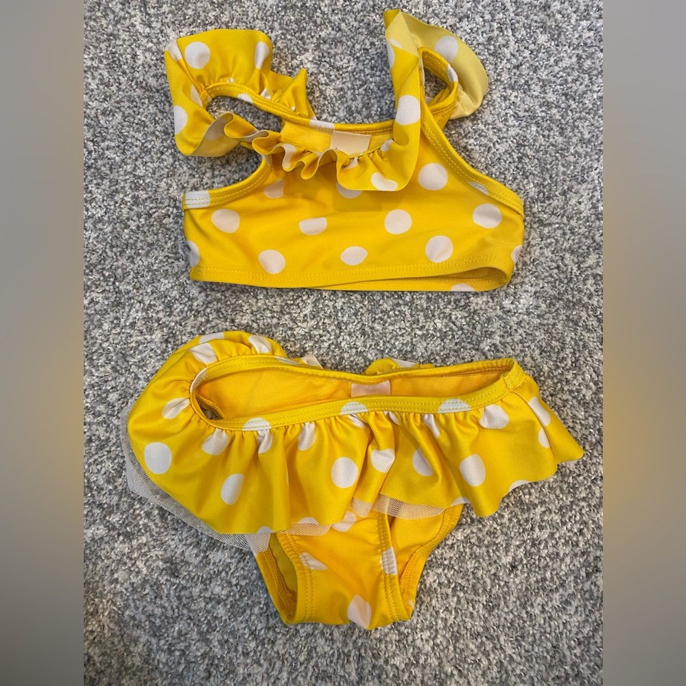 18 Month Cat & Jack Yellow Polka Dot Bikini